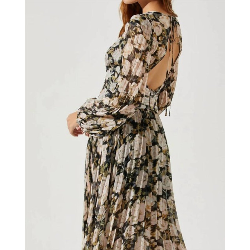 Ayana Floral Dress In Black